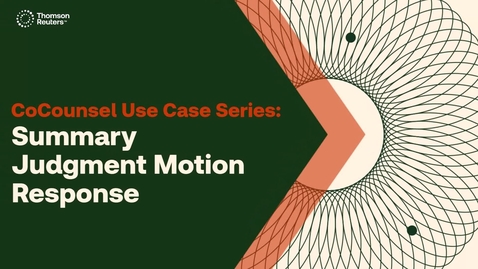 Thumbnail for Summary Judgment Motion Response