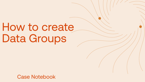 Thumbnail for How to create Data  Groups