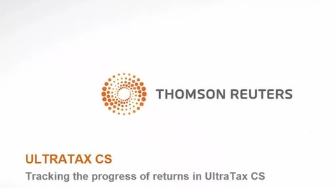 Thumbnail for Tracking the progress of returns in UltraTax CS