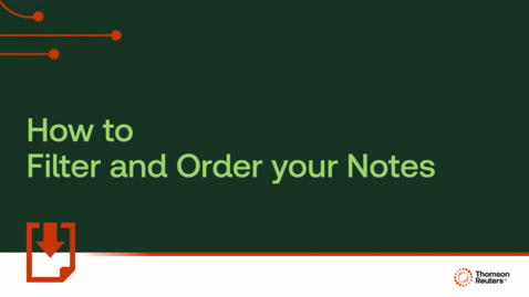 Thumbnail for How to filter and order your notes