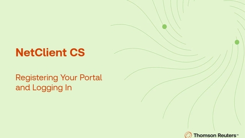 Thumbnail for Registering Your Portal and Logging In