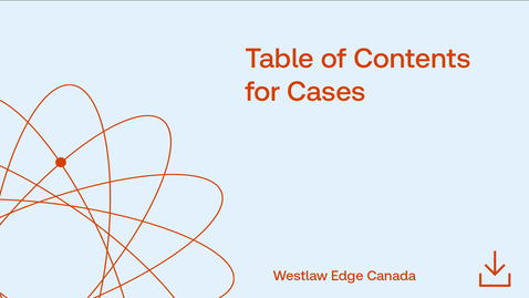 Thumbnail for Table of Contents for Cases