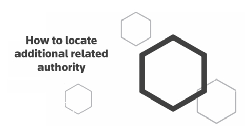 Thumbnail for How to locate additional related authority