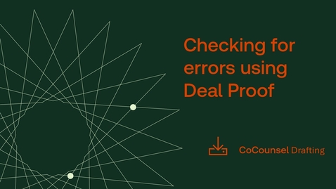 Thumbnail for Check for errors using Deal Proof
