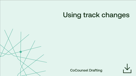 Thumbnail for Using track changes