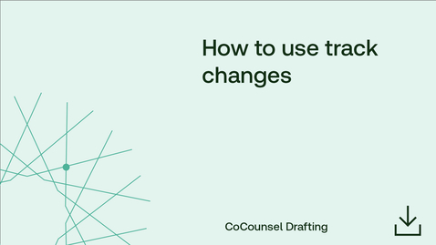 Thumbnail for Using track changes