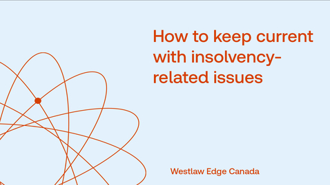 Thumbnail for How to keep current with insolvency-related issues