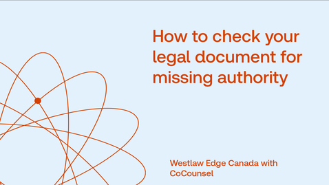 Thumbnail for How to check your legal document for missing authority