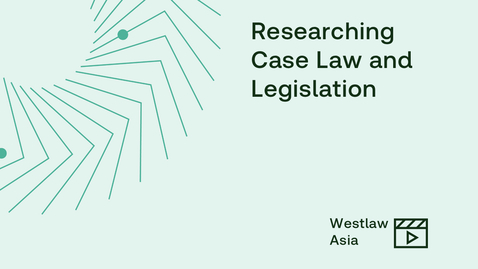 Thumbnail for Researching case law legislation webinar