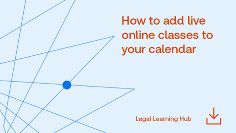 Thumbnail for How to add live online classes to your calendar
