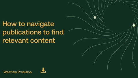 Thumbnail for How to navigate publications to find relevant content