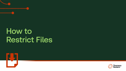 Thumbnail for How to restrict files