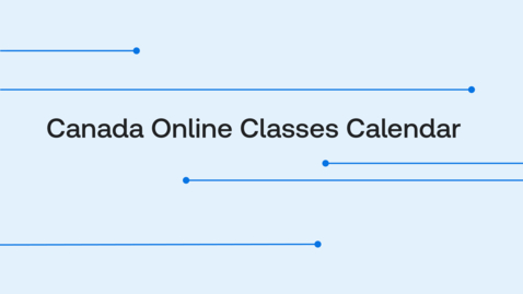 Thumbnail for Canada Live Online Classes Calendar