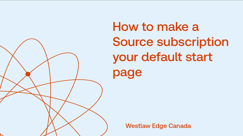 Thumbnail for How to make a Source subscription your default start page