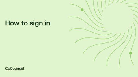 Thumbnail for How to sign in