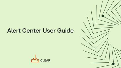 Thumbnail for Alert Center User Guide