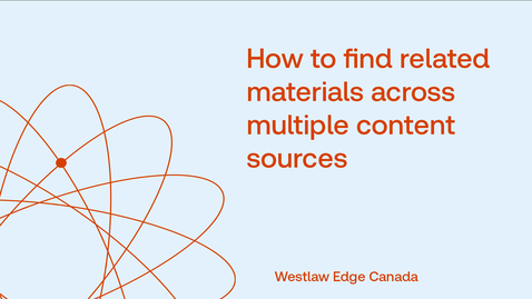 Thumbnail for How to find related materials across multiple content sources