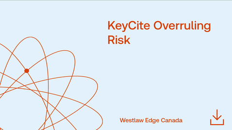 Thumbnail for KeyCite Overruling Risk