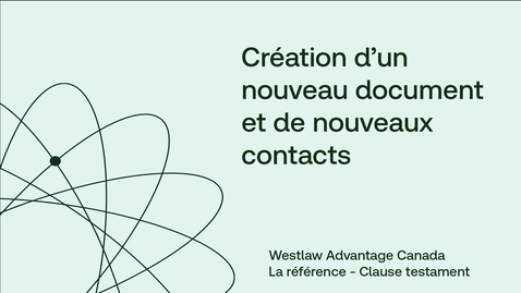 Thumbnail for Créer un nouvel acte et de nouveaux contacts