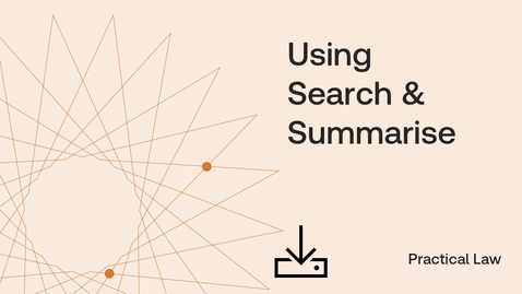 Thumbnail for Using Search &amp; Summarise