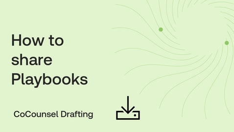 Thumbnail for Sharing Playbooks