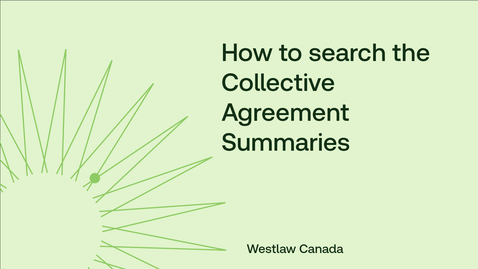 Thumbnail for How to search the Collective Agreement Summaries