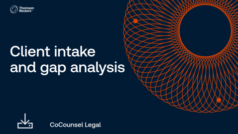Thumbnail for Reference guide: How to complete client intake with CoCounsel Legal in one prompt