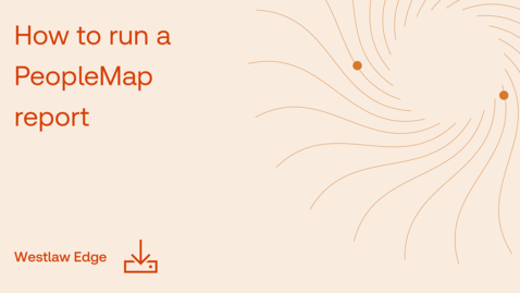 Thumbnail for How to run a PeopleMap Report New