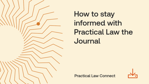 Thumbnail for How to acesss Practical Law the Journal