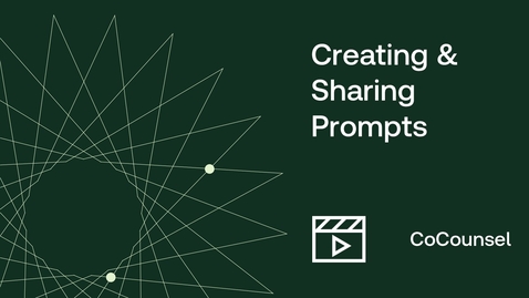 Thumbnail for Creating &amp; Sharing Prompts