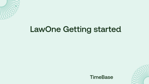 Thumbnail for LawOne Getting started