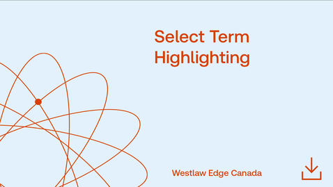 Thumbnail for Select Term Highlighting