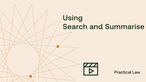 Thumbnail for Using Practical Law UK Search and Summarise