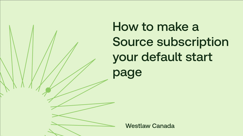 Thumbnail for How to make a Source subscription your default start page
