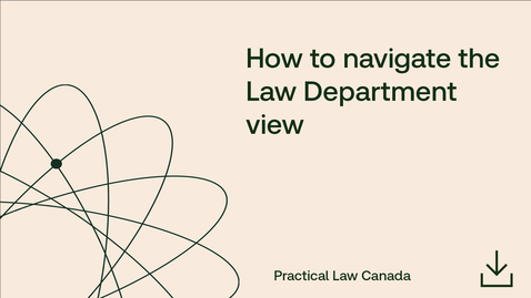 Thumbnail for How to navigate the Law Department view