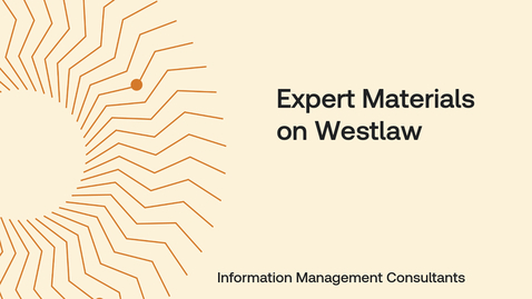 Thumbnail for Expert Materials on Westlaw
