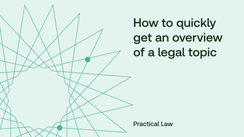 Thumbnail for How to quickly get an overview of a legal topic