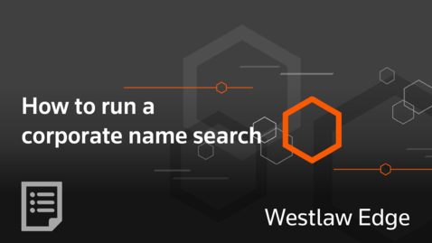 Thumbnail for How to run a corporate name search