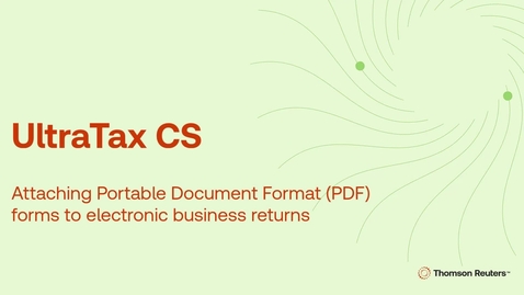 Thumbnail for Attaching Portable Document Format (PDF) forms to electronic business returns