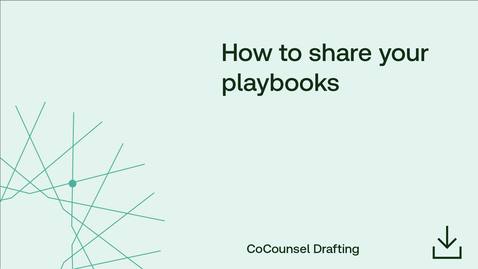 Thumbnail for How to share your playbooks