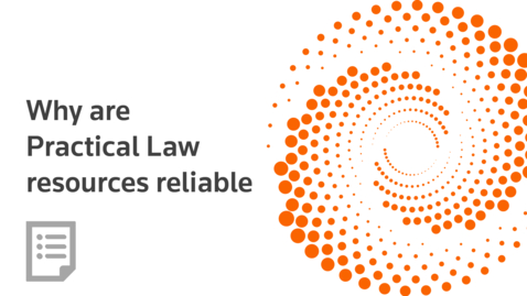 Thumbnail for Why are Practical Law resources reliable