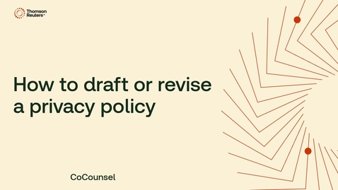 Thumbnail for How to draft or revise a privacy policy​ 