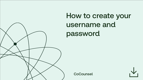 Thumbnail for How to create your username and password