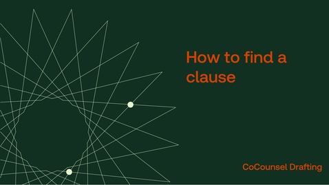 Thumbnail for How to find a clause
