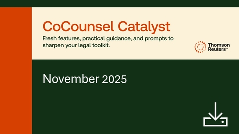 Thumbnail for CoCounsel Catalyst: November