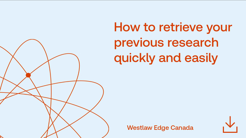 Thumbnail for How to retrieve your previous research quickly and easily