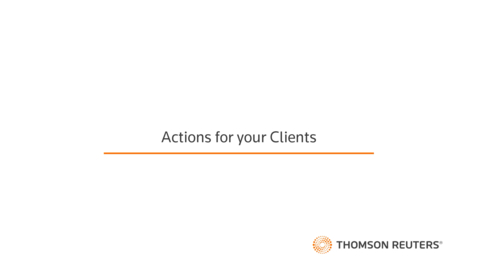 Thumbnail for entry Actions for your Clients