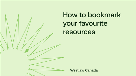 Thumbnail for How to bookmark your favourite resources