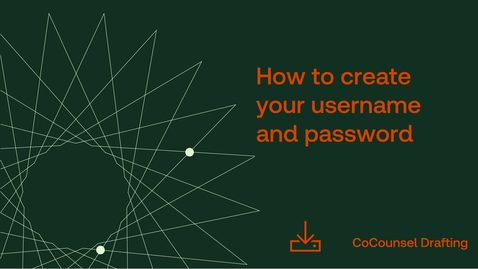 Thumbnail for How to create your username and password