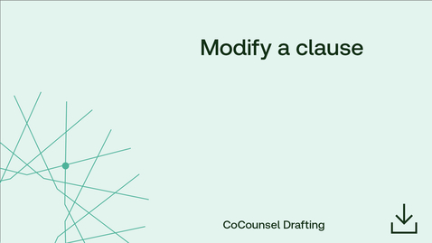 Thumbnail for Modify a clause